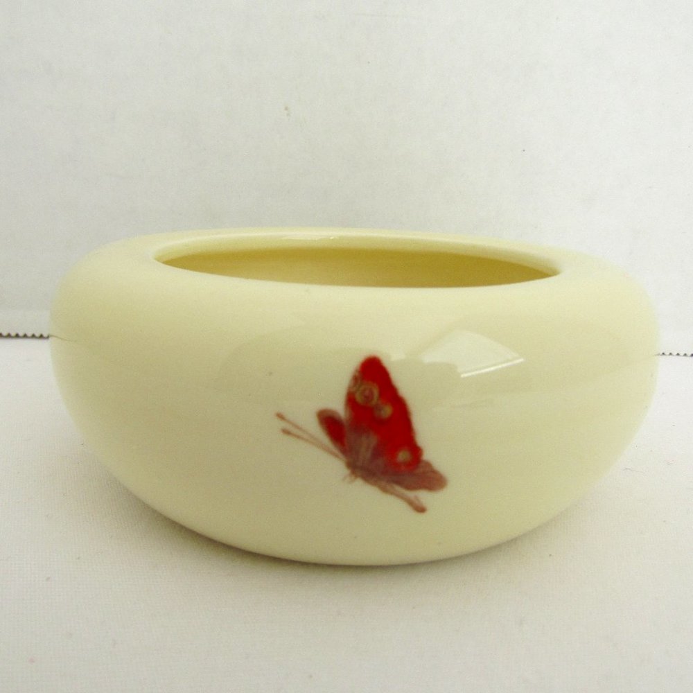 Rare Vintage Takahashi DEW Bowl Hand Decorated 3-5/8" Glazed Ceramic Collectible